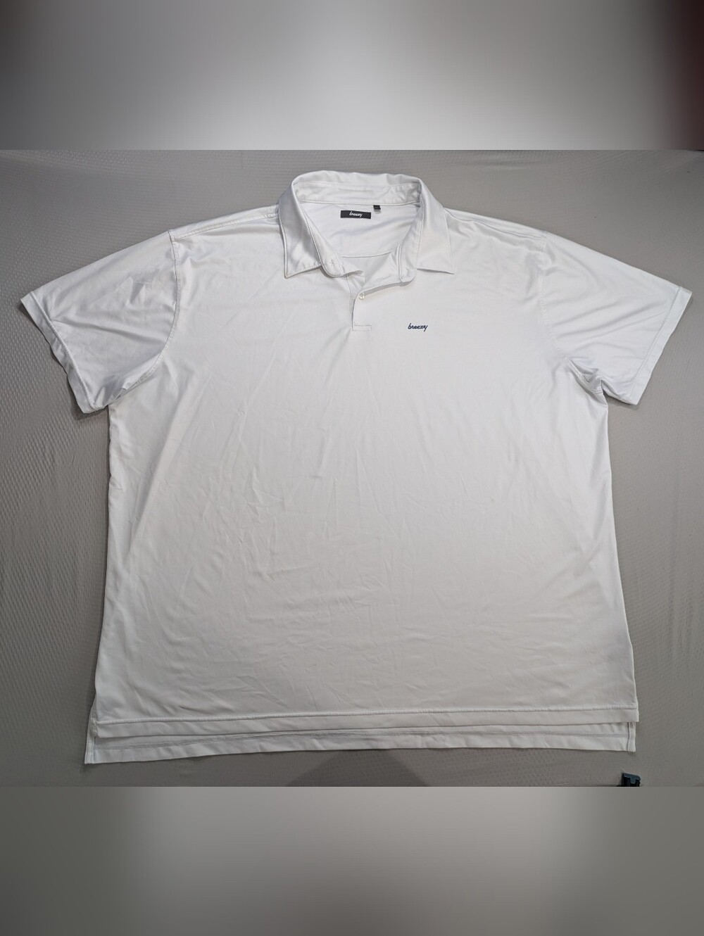 Breezy Golf Mens 4XL Performance Polo Shirt White Stretch